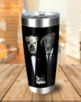 Vaso personalizado para 2 mascotas 'The Dogfathers'