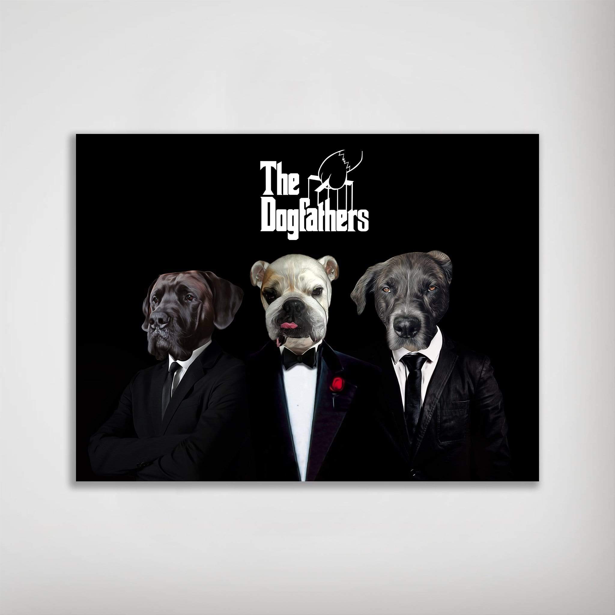 Póster personalizado con 3 mascotas &#39;The Dogfathers&#39;