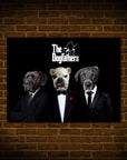 Póster personalizado con 3 mascotas 'The Dogfathers'