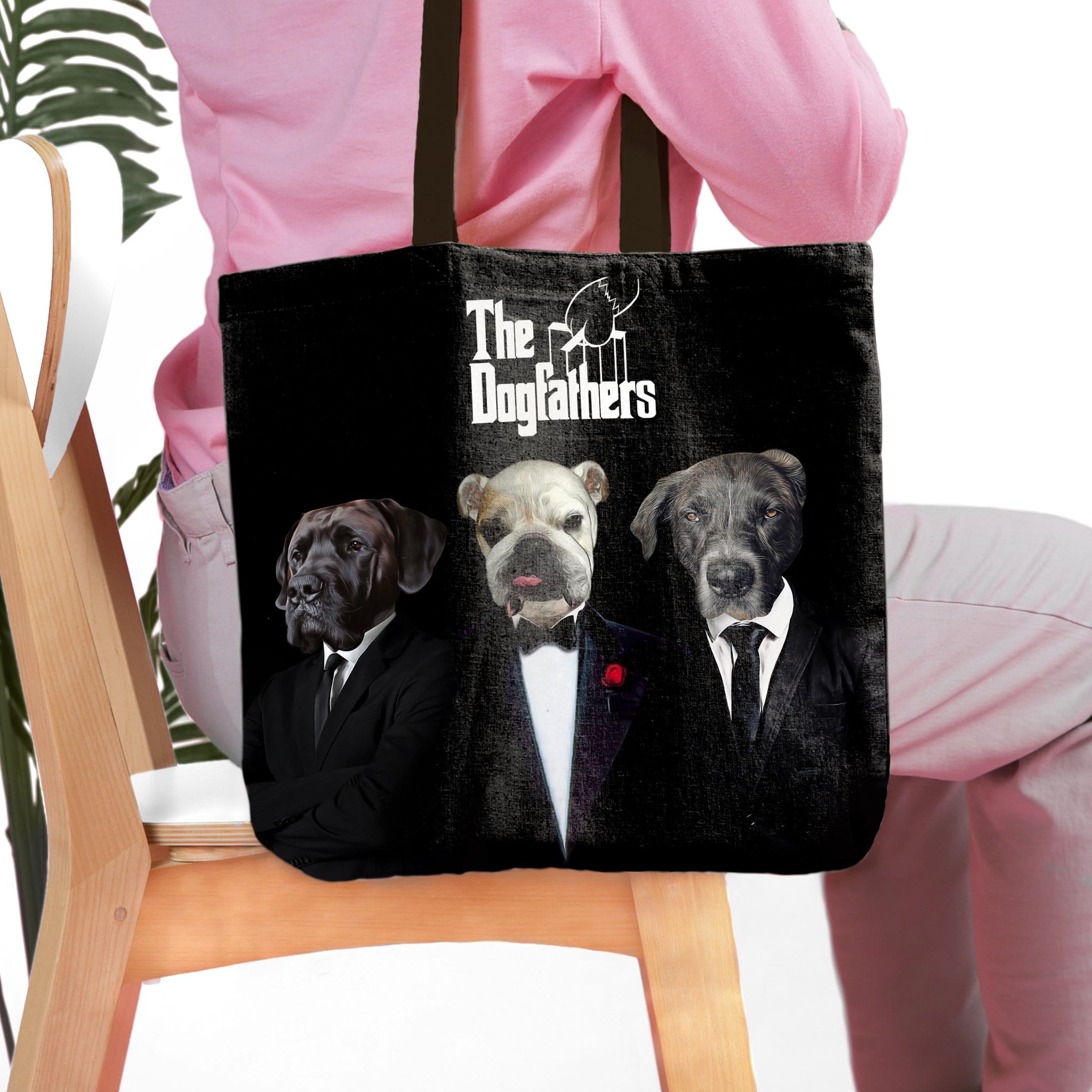 &#39;The Dogfathers&#39; Personalized 3 Pet Tote Bag