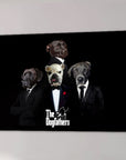 Lienzo personalizado para 4 mascotas 'The Dogfathers'