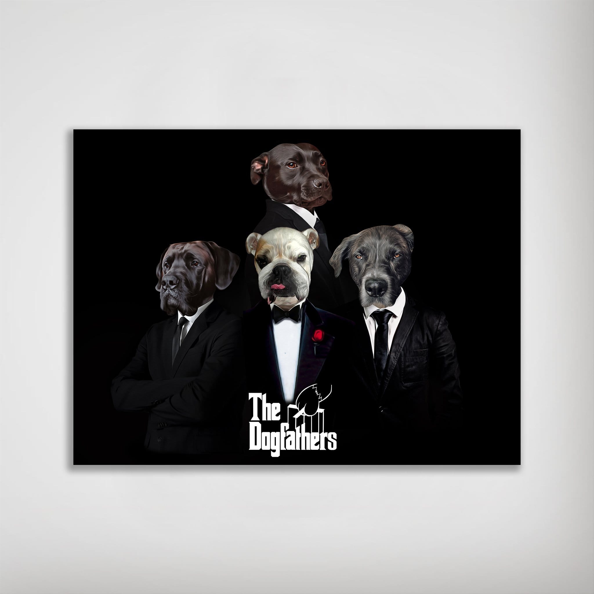 &#39;The Dogfathers&#39; Personalized 4 Pet Poster