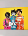 'The Doggo Beatles' Personalized 3 Pet Canvas