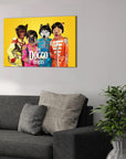 'The Doggo Beatles' Personalized 4 Pet Canvas