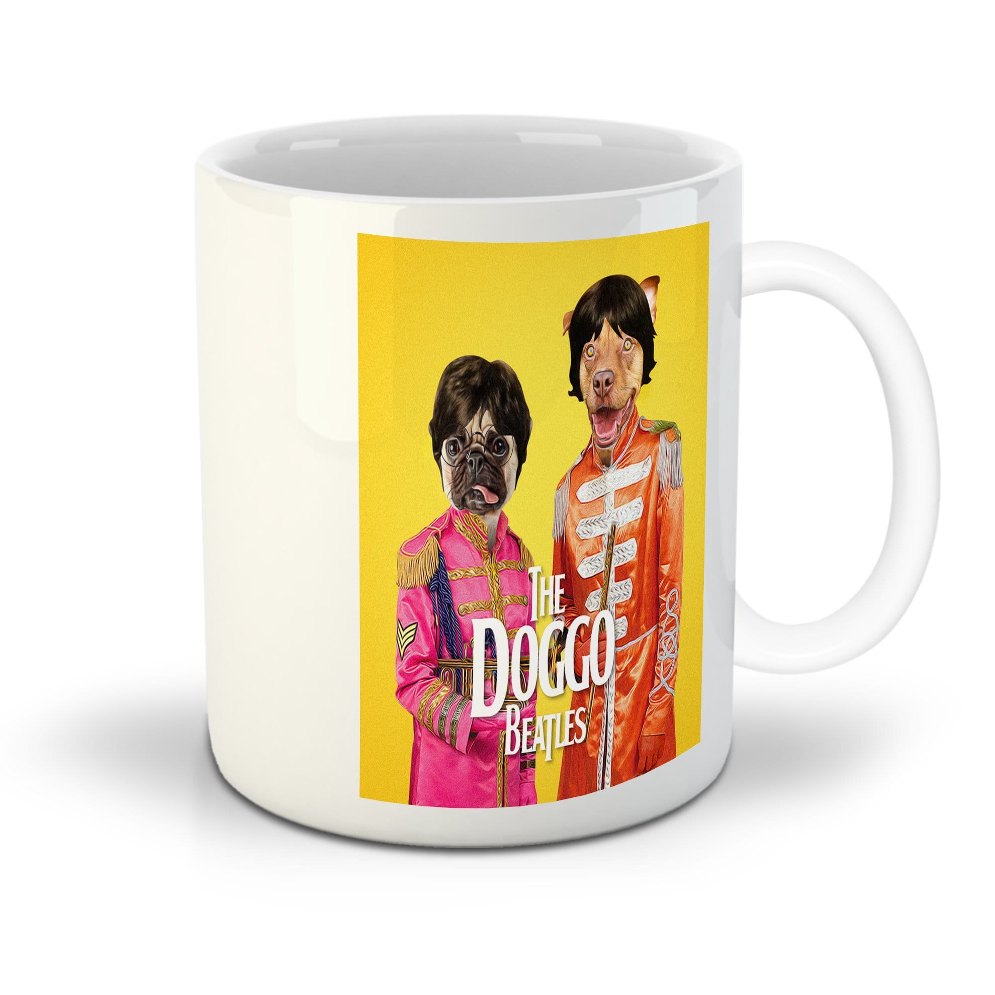 &#39;The Doggo Beatles&#39; Personalized 2 Pet Mug