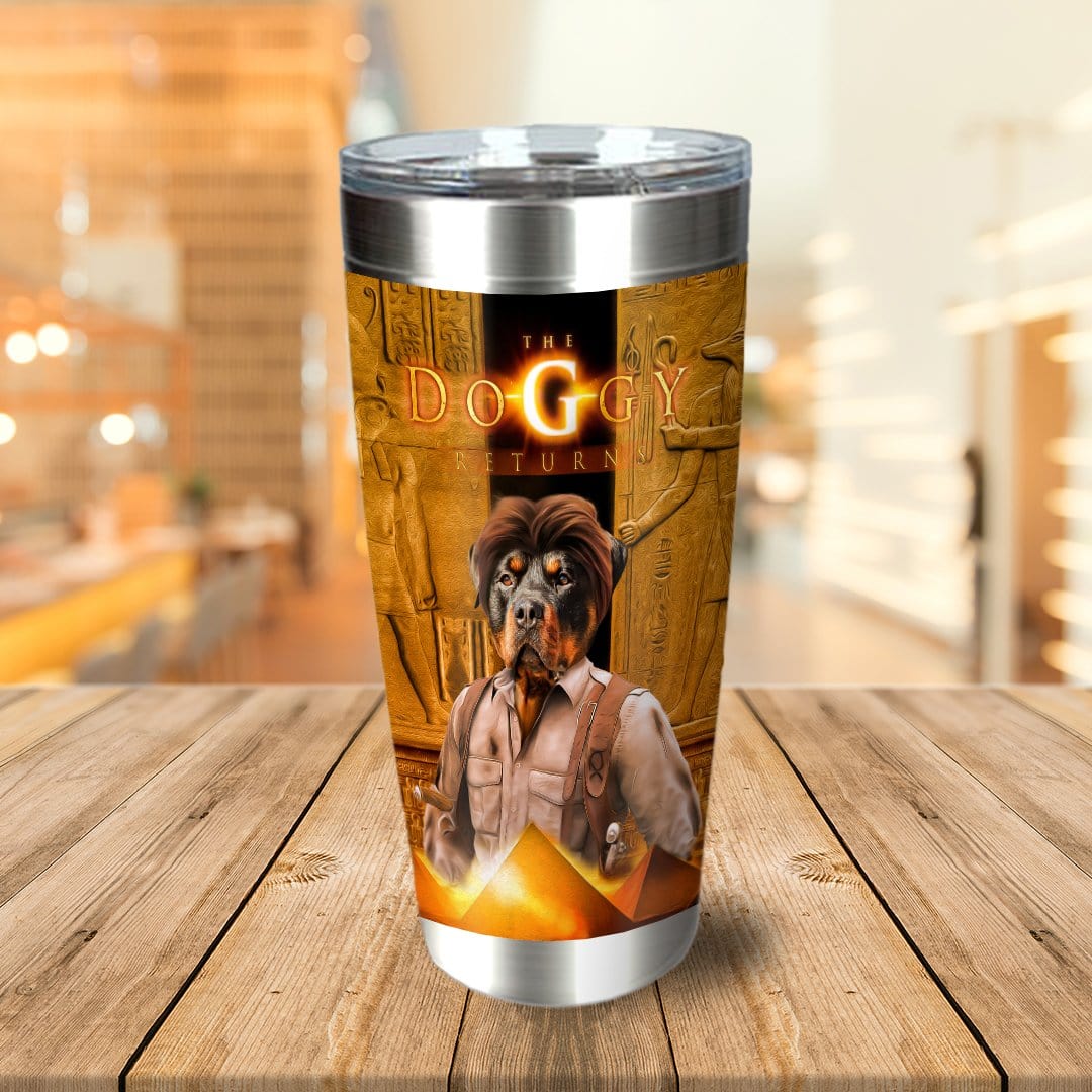&#39;The Doggy Returns&#39; Personalized Tumbler