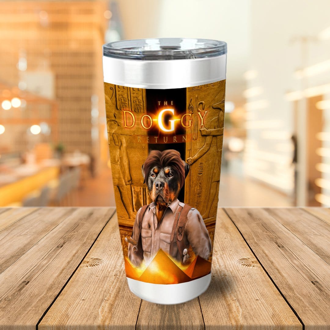 &#39;The Doggy Returns&#39; Personalized Tumbler
