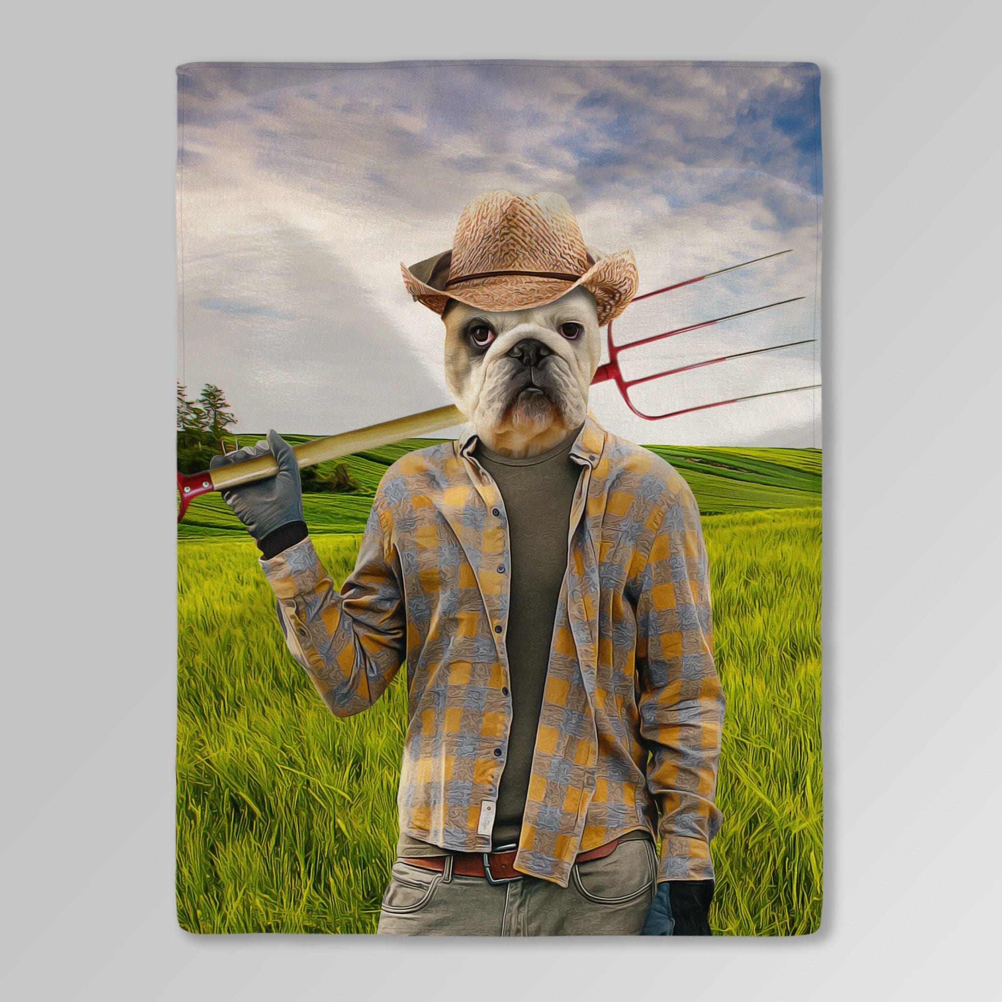 &#39;The Farmer&#39; Personalized Pet Blanket