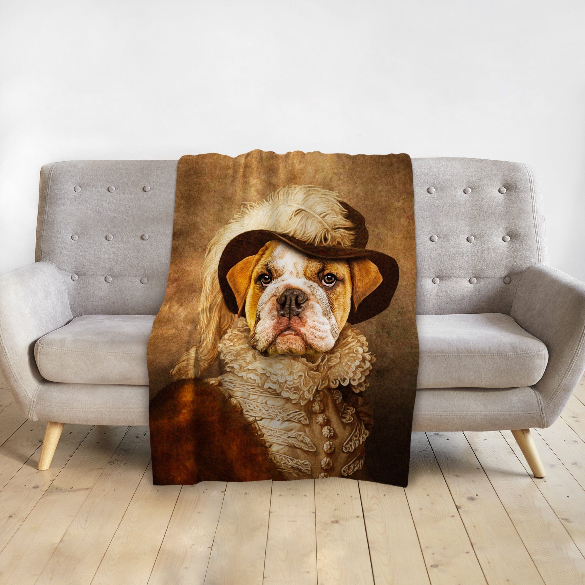&#39;The Feathered Dame&#39; Personalized Pet Blanket