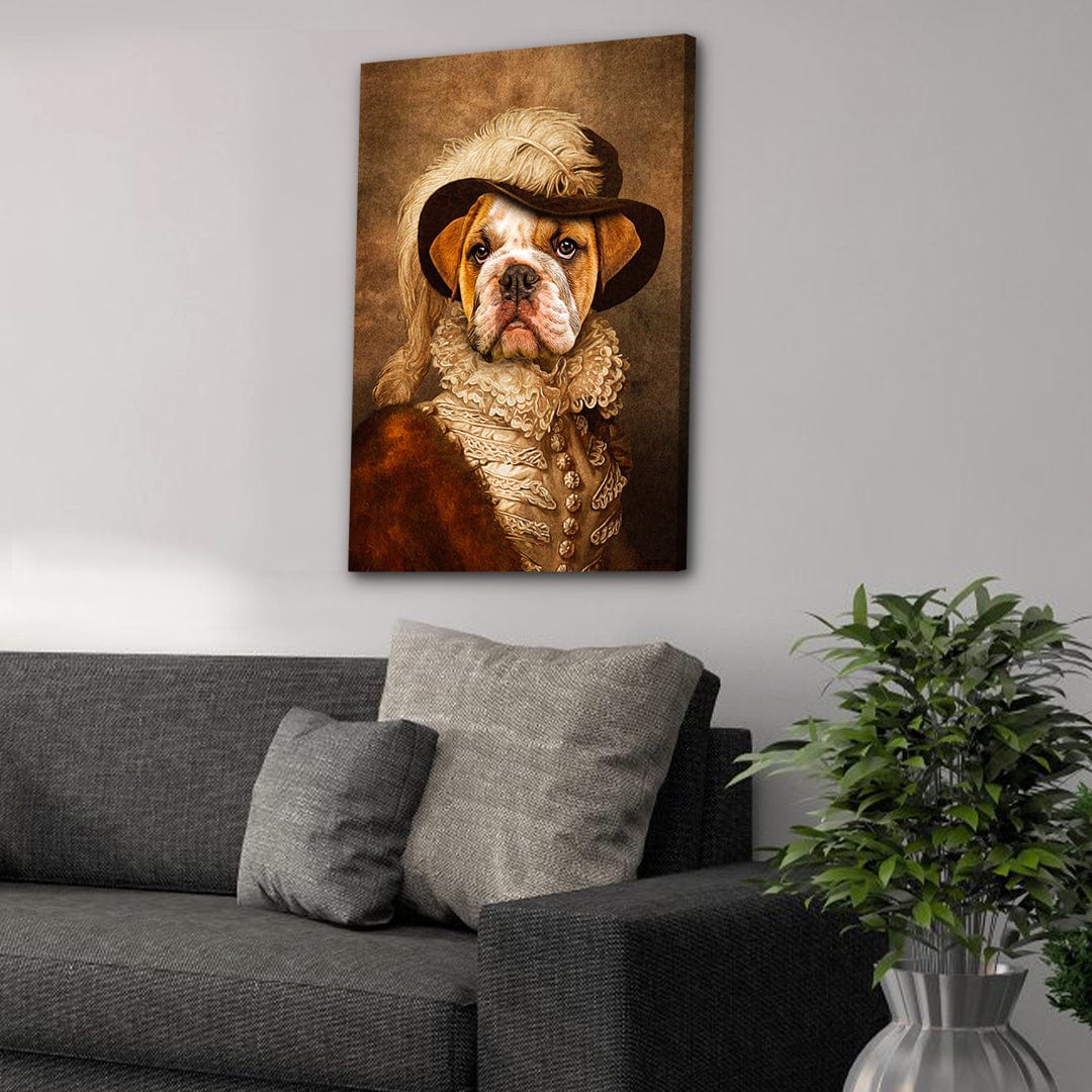 &#39;The Feathered Dame&#39; Personalized Pet Canvas