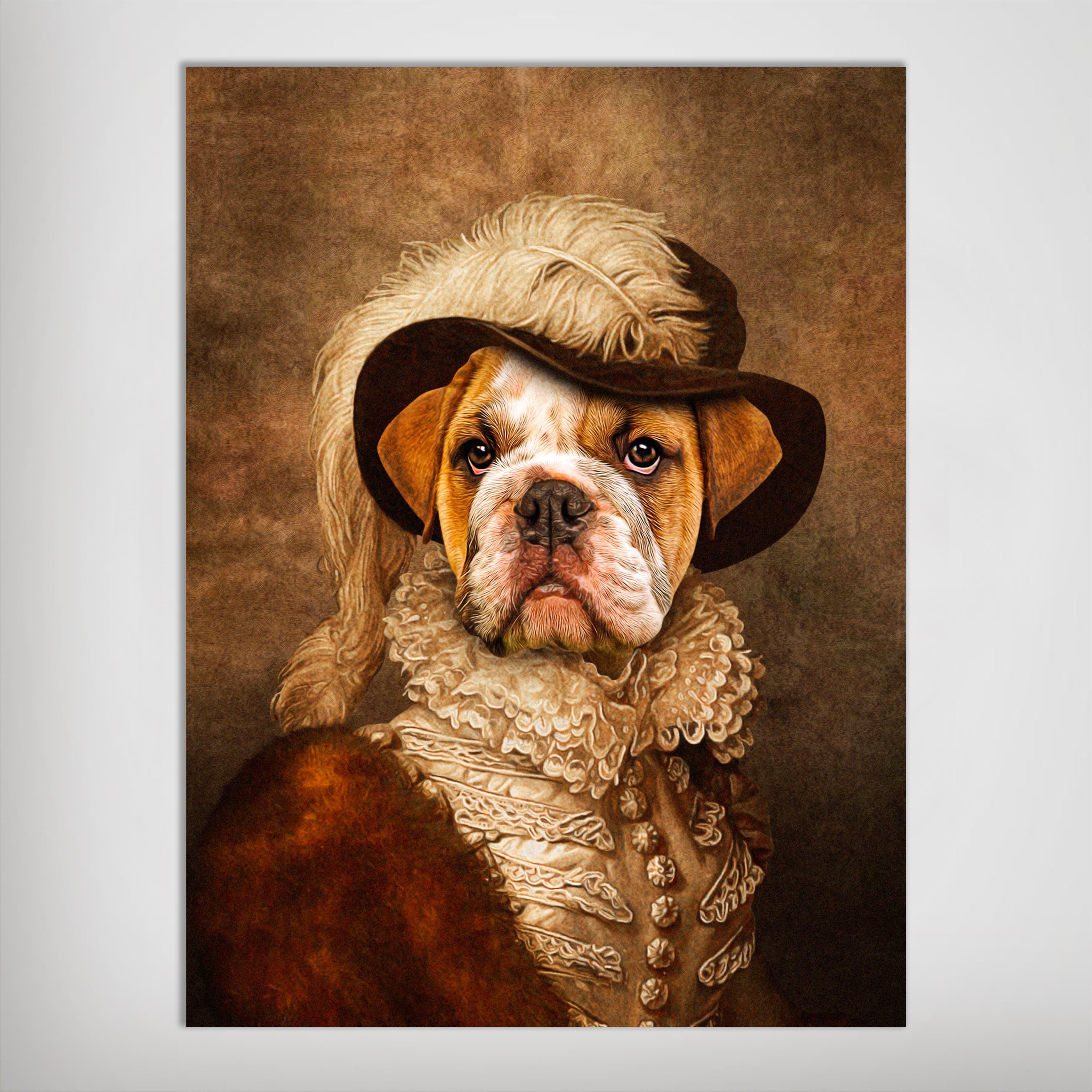 &#39;The Feathered Dame&#39; Personalized Pet Poster