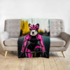 Load image into Gallery viewer, &#39;The Female Cyclist&#39; Personalized Pet Blanket