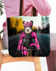'The Female Cyclist' Personalized Tote Bag