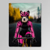 Load image into Gallery viewer, &#39;The Female Cyclist&#39; Personalized Pet Blanket