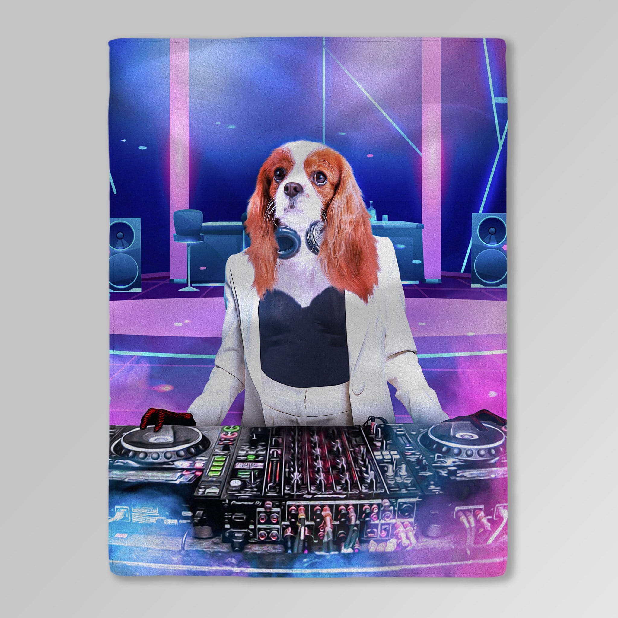 &#39;The Female DJ&#39; Personalized Pet Blanket
