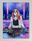 'The Female DJ' Personalized Pet Blanket