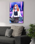 'The Female DJ' Personalized Pet Canvas