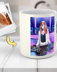 Taza personalizada para mascota 'La DJ femenina'
