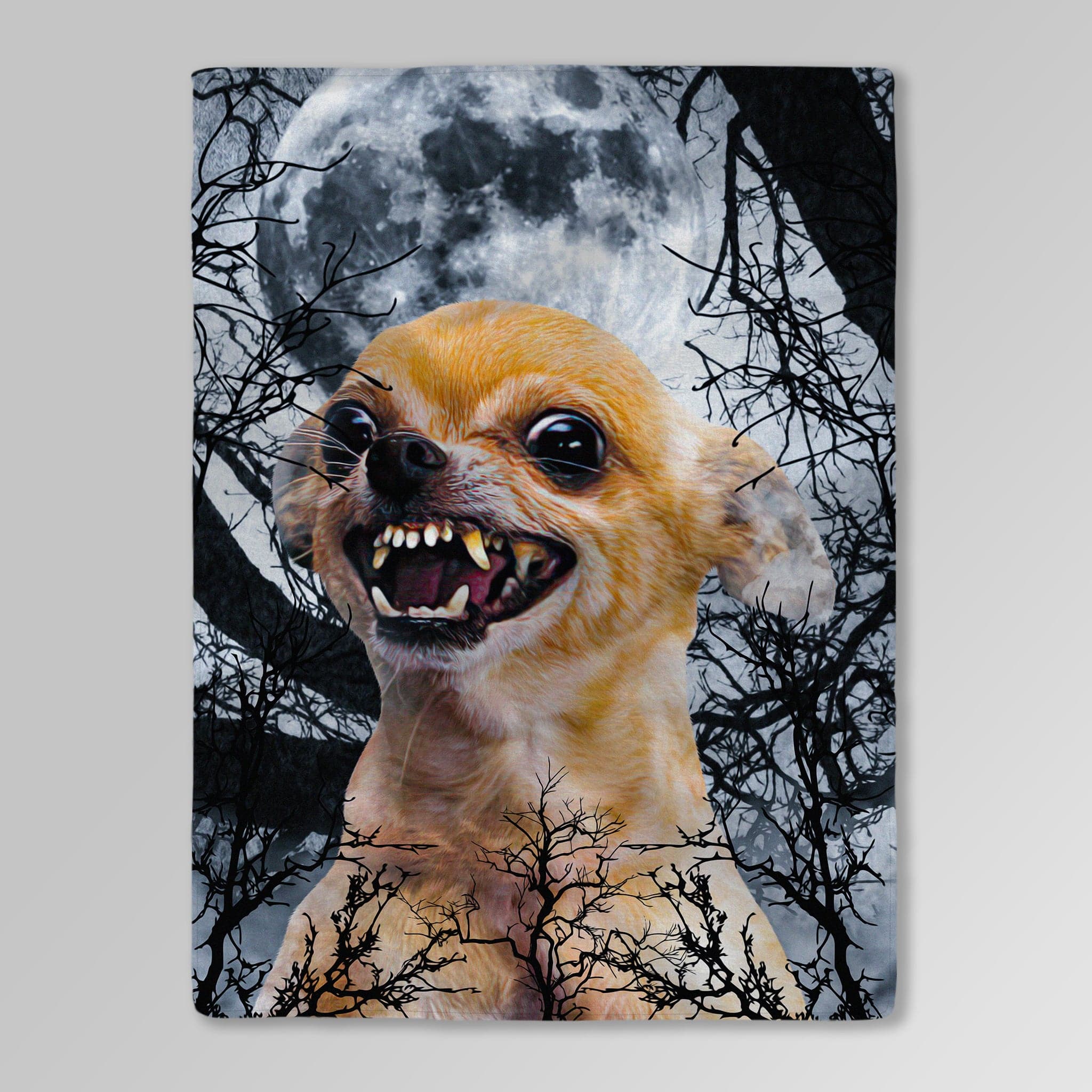 &#39;The Fierce Wolf&#39; Personalized Pet Blanket