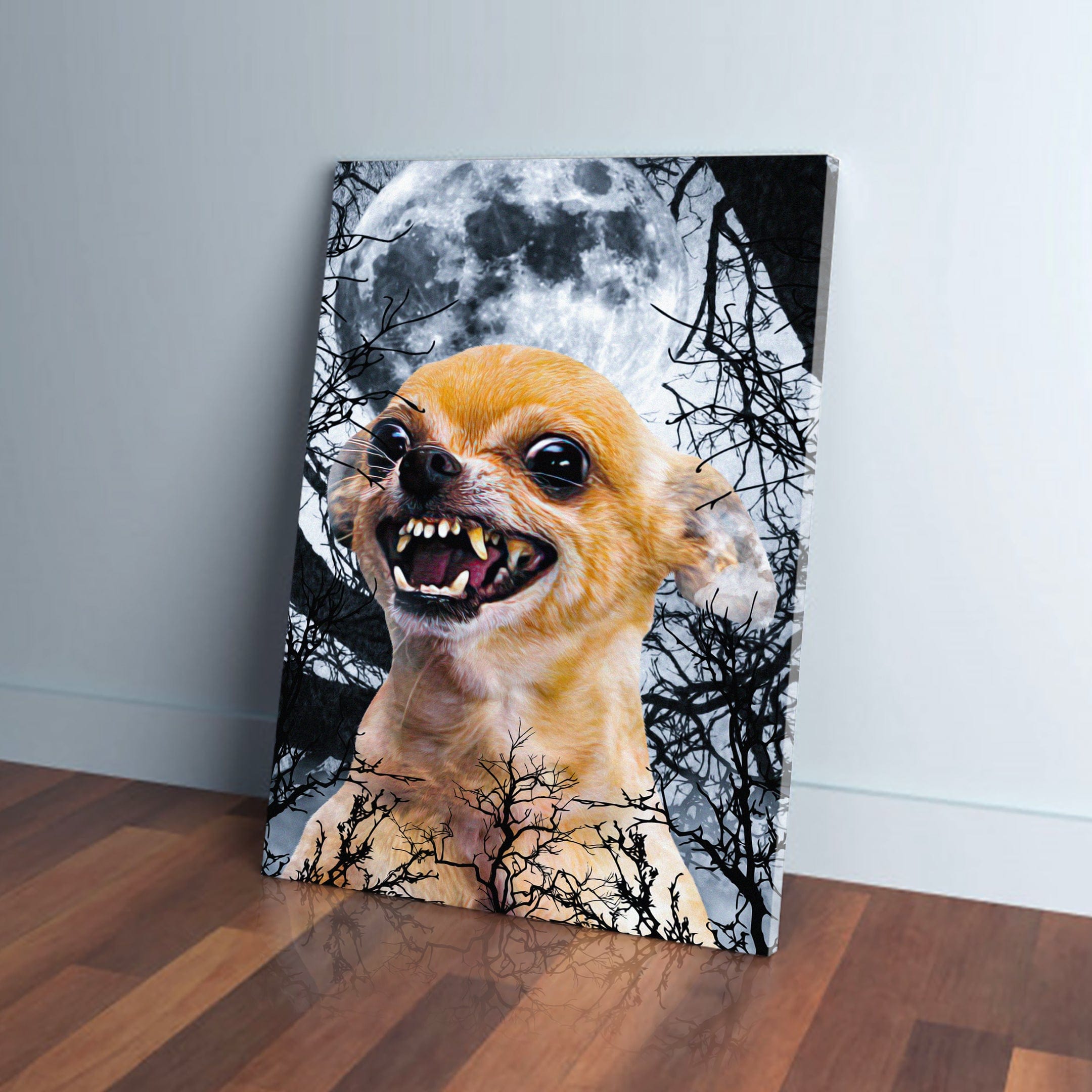 &#39;The Fierce Wolf&#39; Personalized Pet Canvas