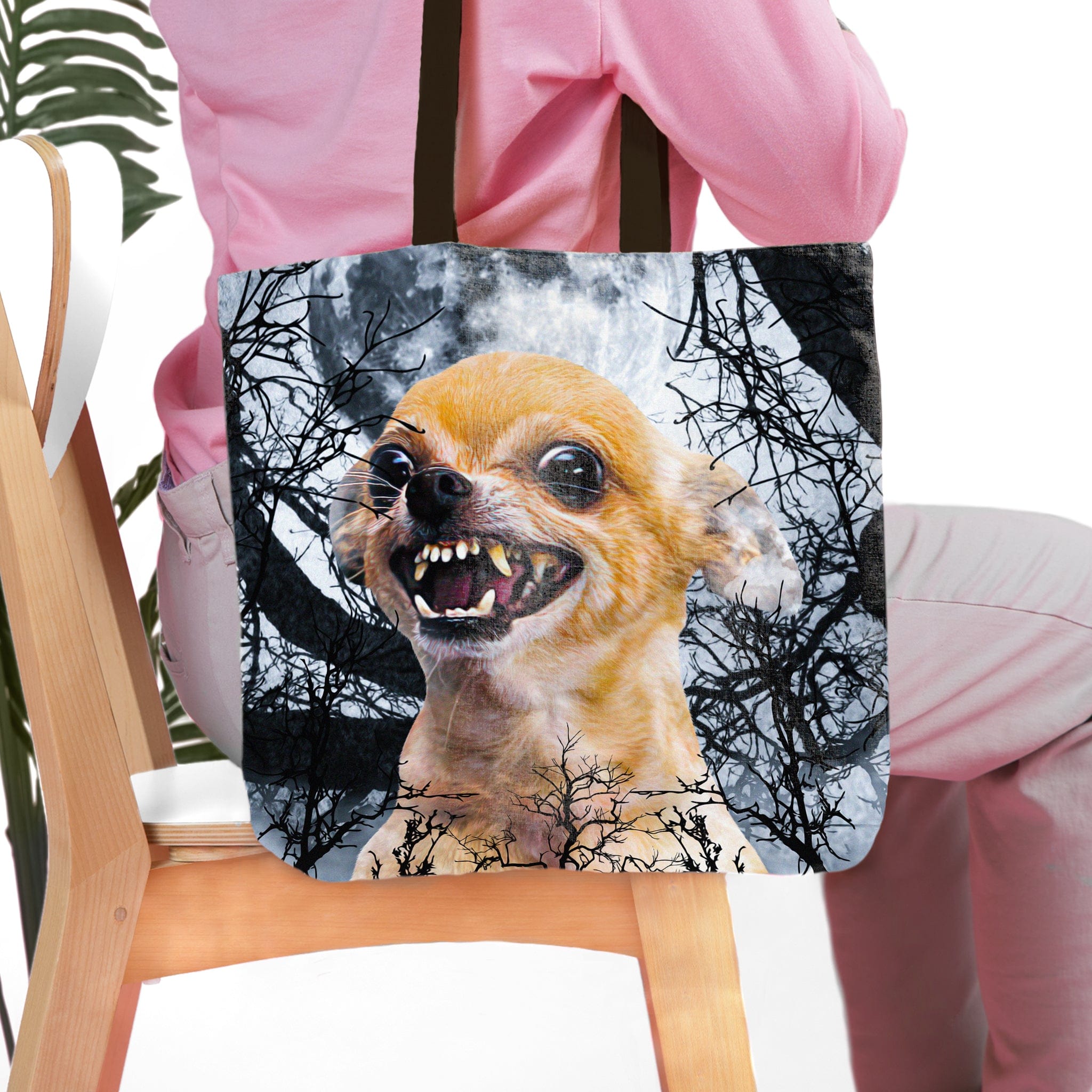&#39;The Fierce Wolf&#39; Personalized Tote Bag