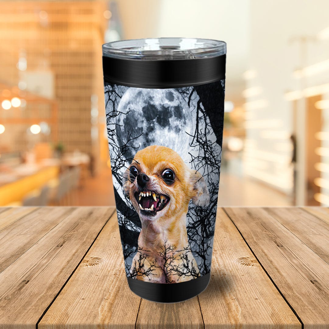 &#39;The Fierce Wolf&#39; Personalized Tumbler