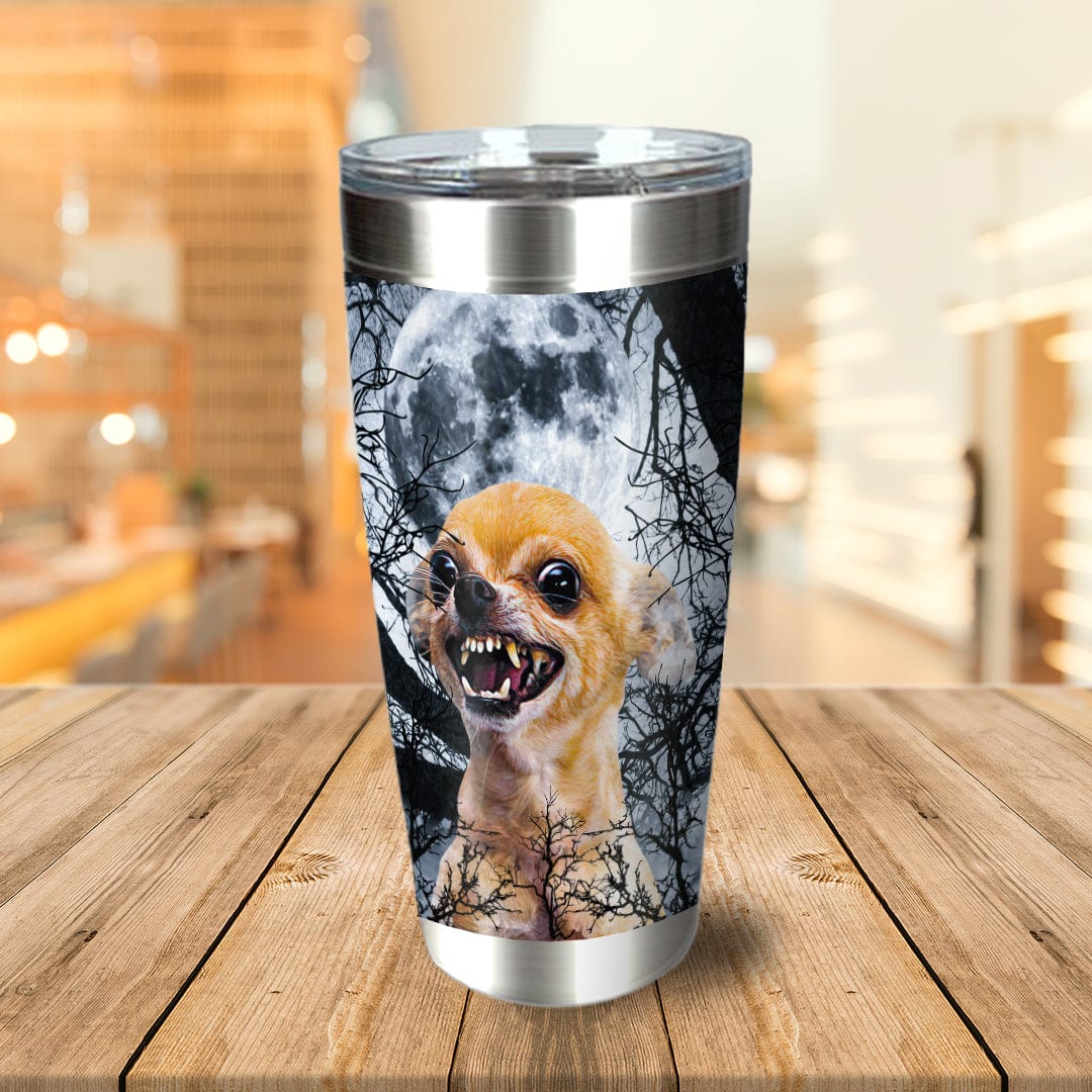 &#39;The Fierce Wolf&#39; Personalized Tumbler