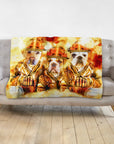 'The Firefighters' Personalized 3 Pet Blanket