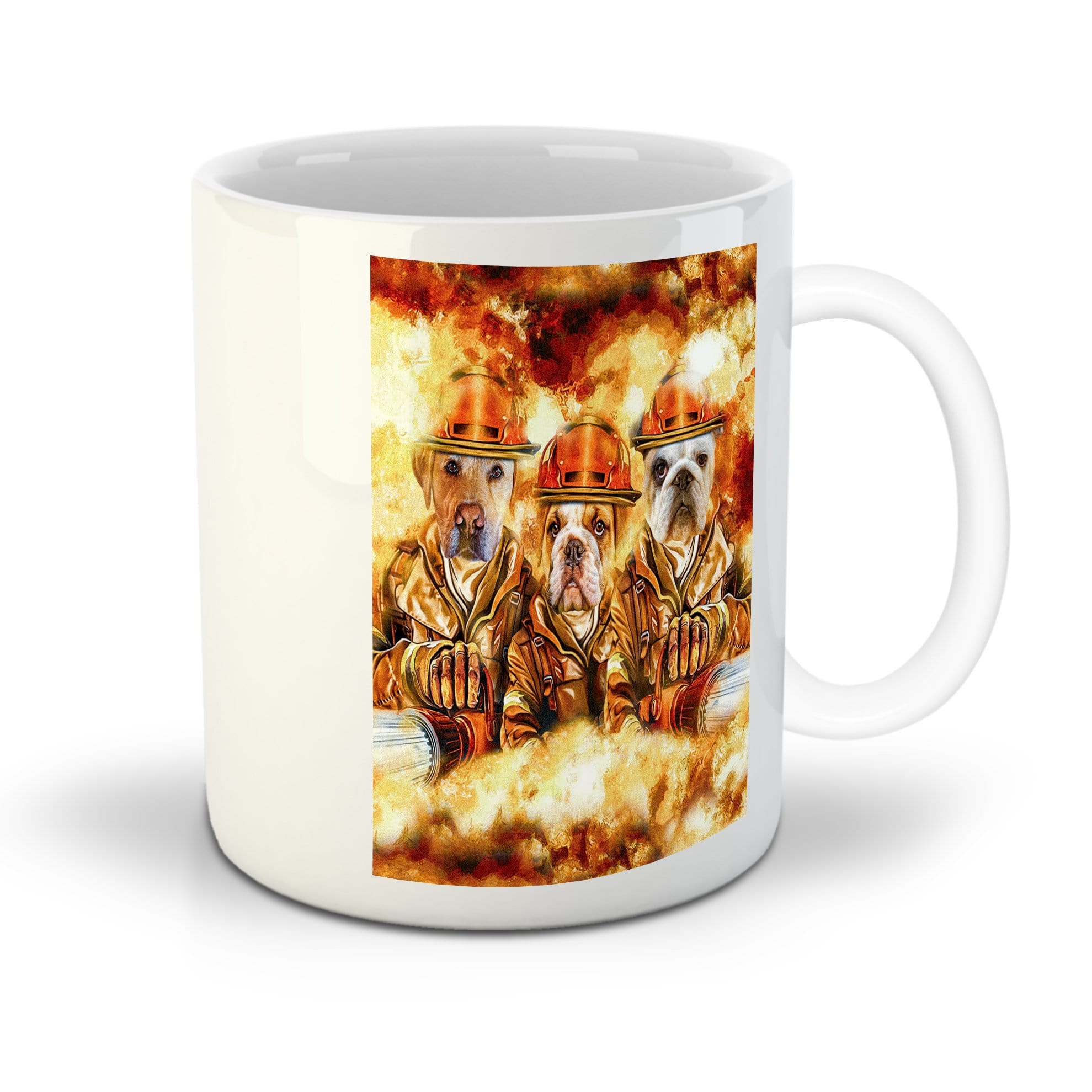 &#39;The Firefighters&#39; Personalized 3 Pet Mug