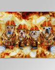 'The Firefighters' Personalized 4 Pet Blanket