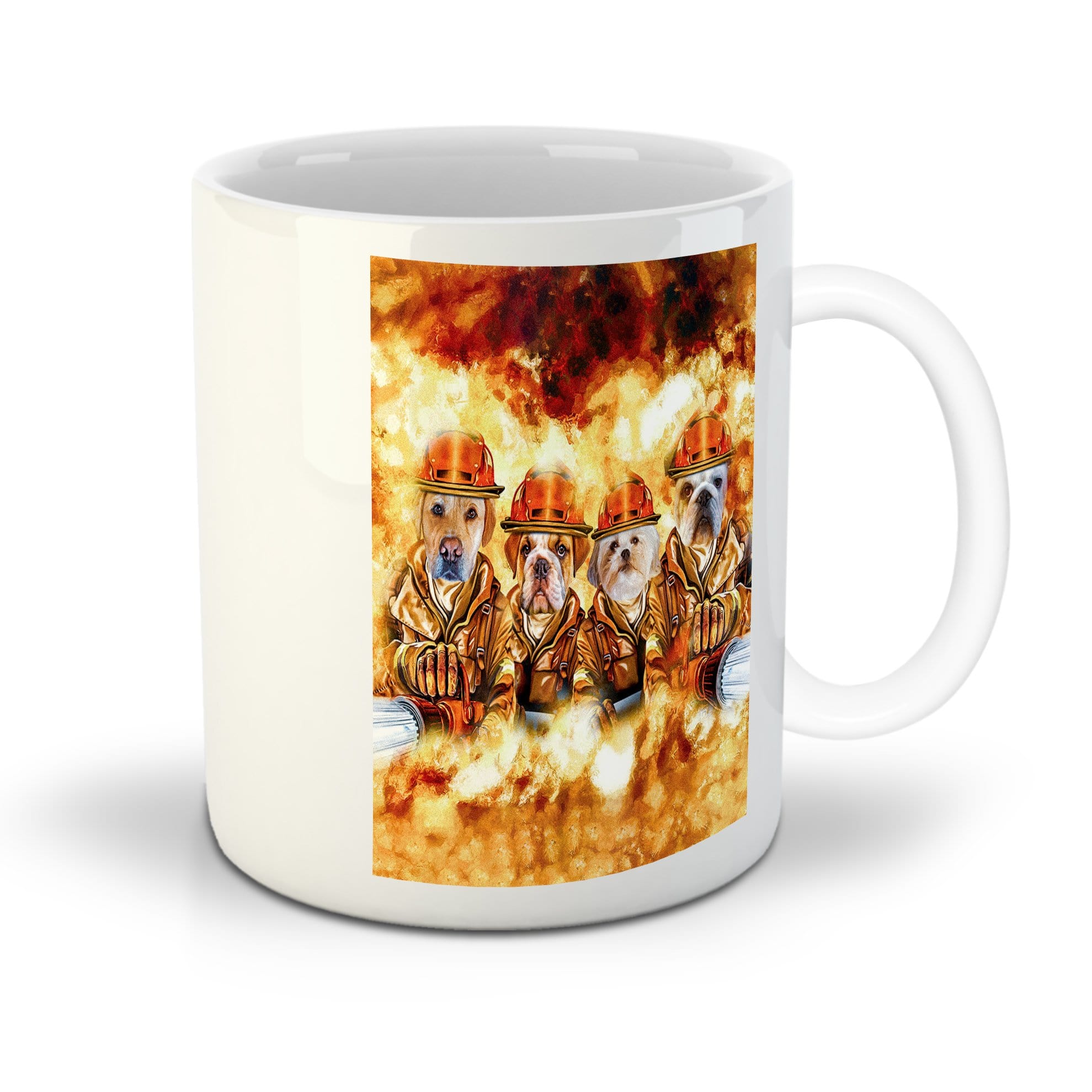 &#39;The Firefighters&#39; Personalized 4 Pet Mug