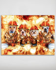 'The Firefighters' Personalized 4 Pet Poster