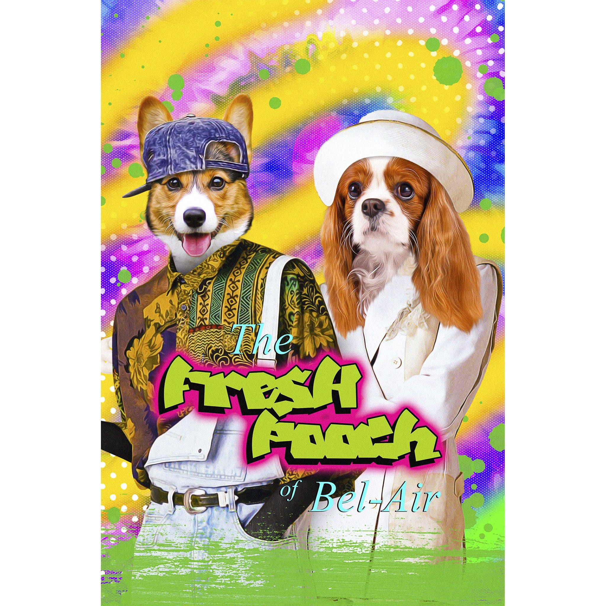 Retrato digital de 2 mascotas de &#39;The Fresh Pooch&#39;