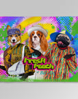 Manta personalizada para 3 mascotas 'The Fresh Pooch'