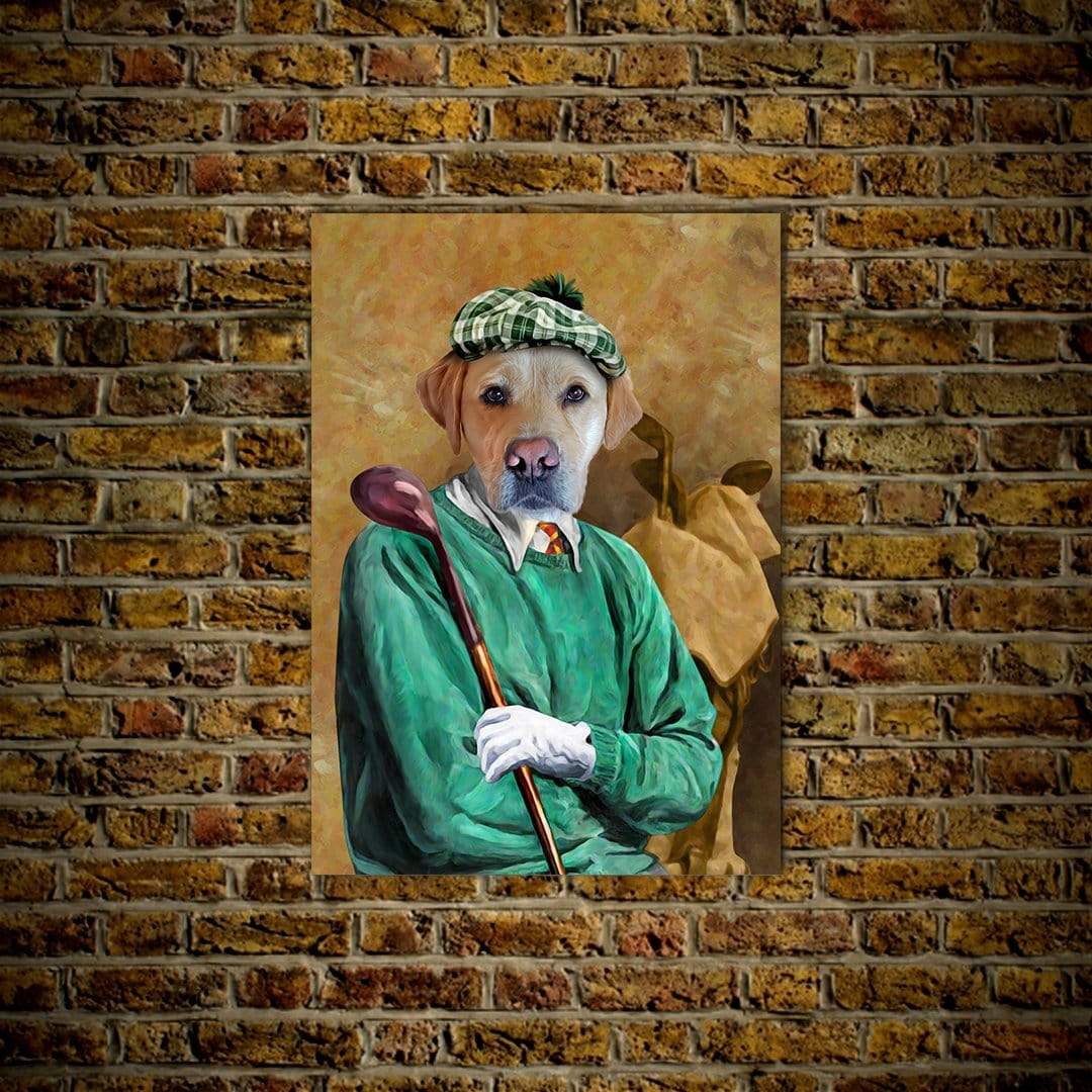 'The Golfer' Personalized Dog Poster