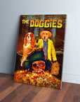 Lienzo personalizado para 2 mascotas 'The Doggies'