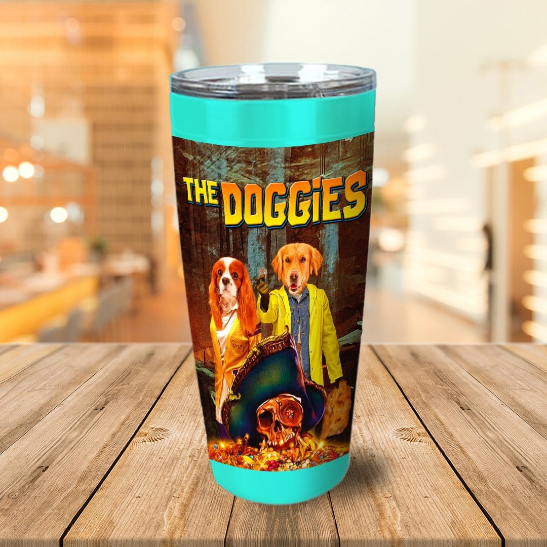 &#39;The Doggies&#39; Personalized 2 Pet Tumbler