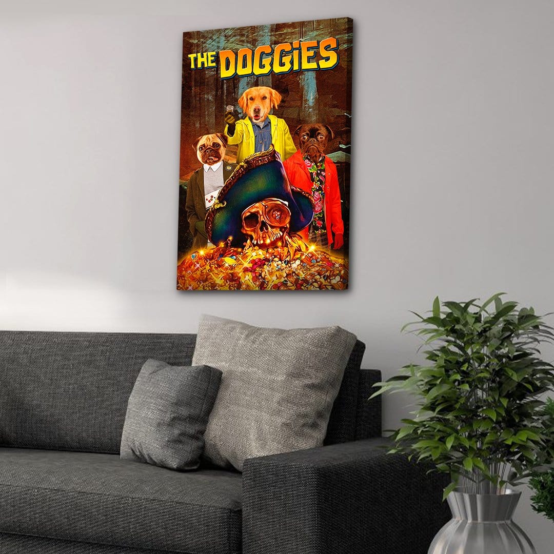 &#39;The Doggies&#39; Personalized 3 Pet Canvas