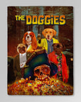 Manta personalizada para 4 mascotas 'The Doggies'