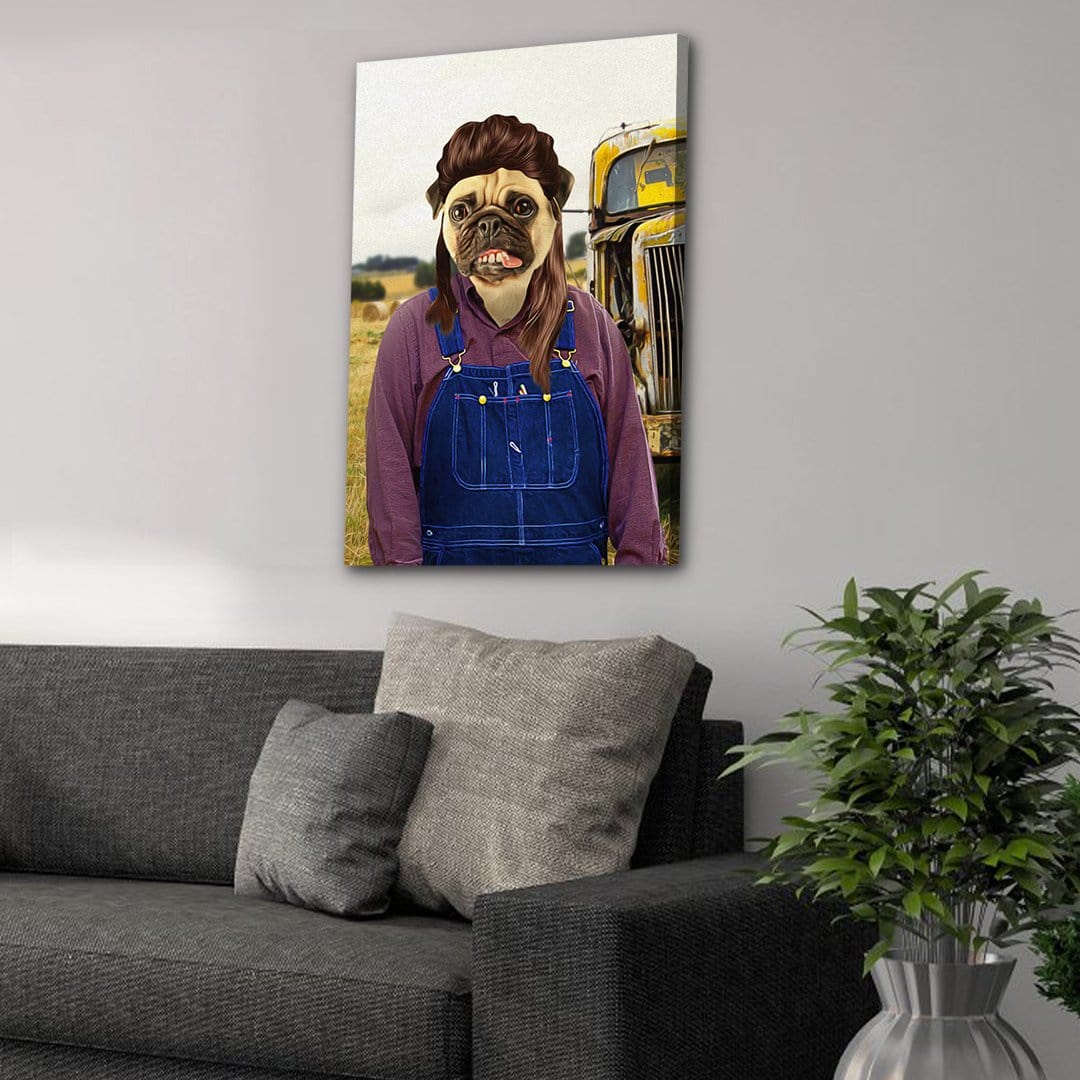 &#39;The Hillbilly&#39; Personalized Pet Canvas