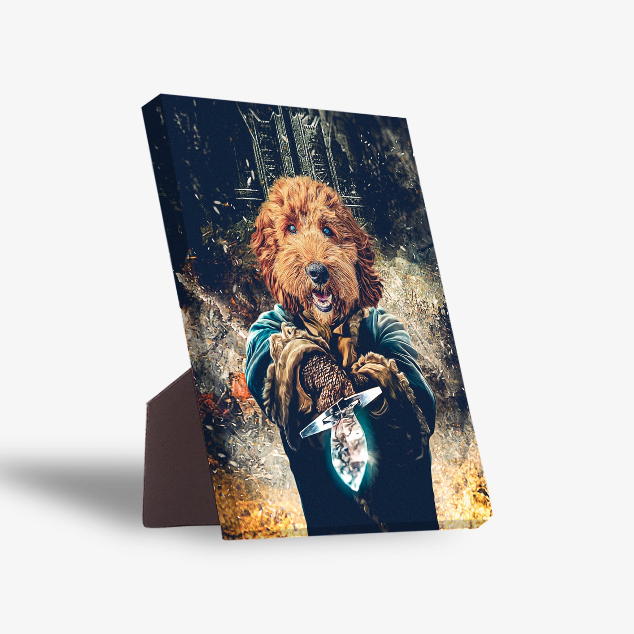 &#39;The Hobdogg&#39; Personalized Pet Standing Canvas