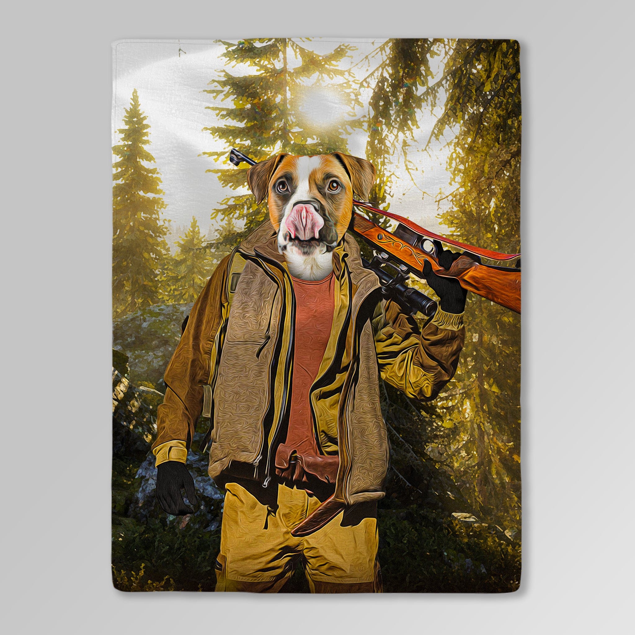 &#39;The Hunter&#39; Personalized Pet Blanket