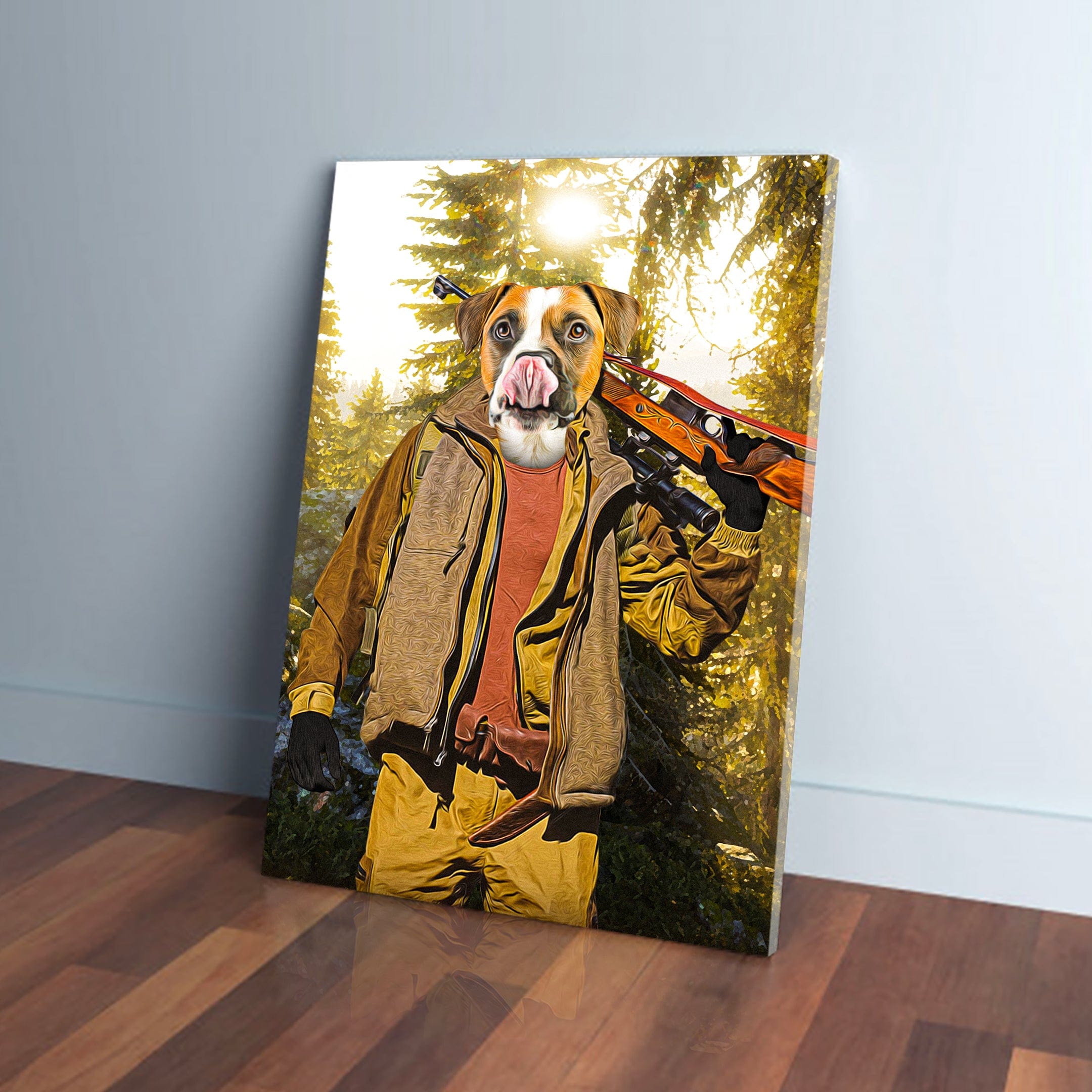 &#39;The Hunter&#39; Personalized Pet Canvas
