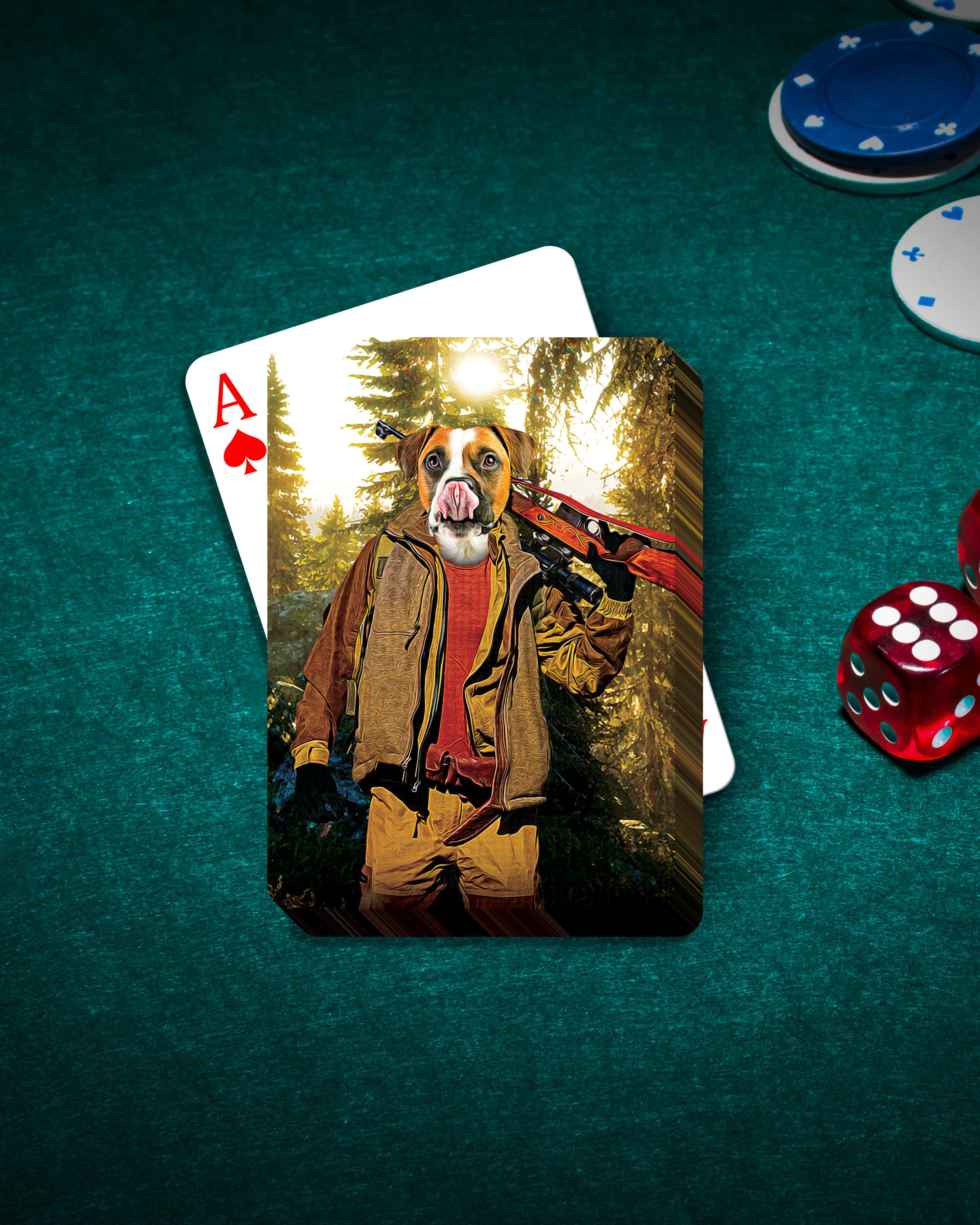 &#39;The Hunter&#39; Personalized Pet Playing Cards