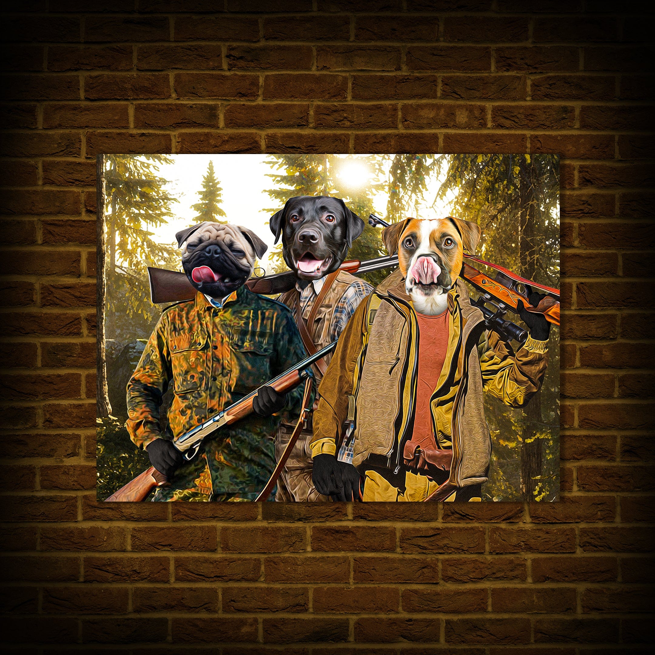&#39;The Hunters&#39; Personalized 3 Pet Poster