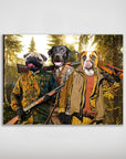 Póster personalizado de 3 mascotas 'Los Cazadores'