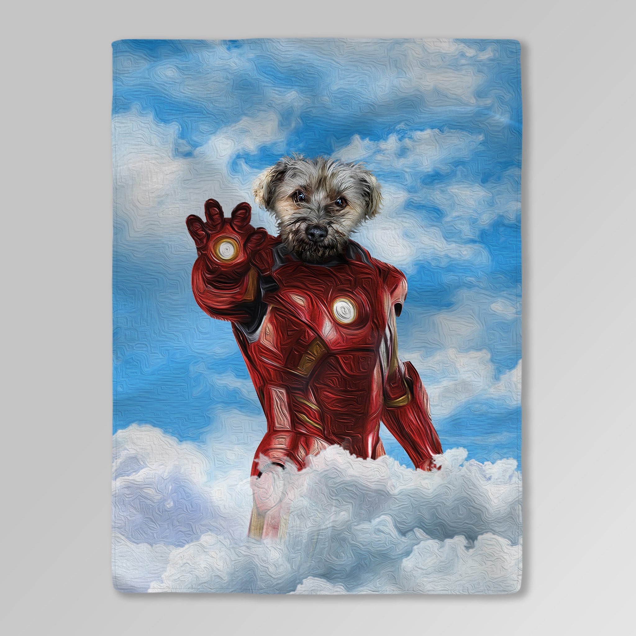 &#39;The Iron Doggo&#39; Personalized Pet Blanket