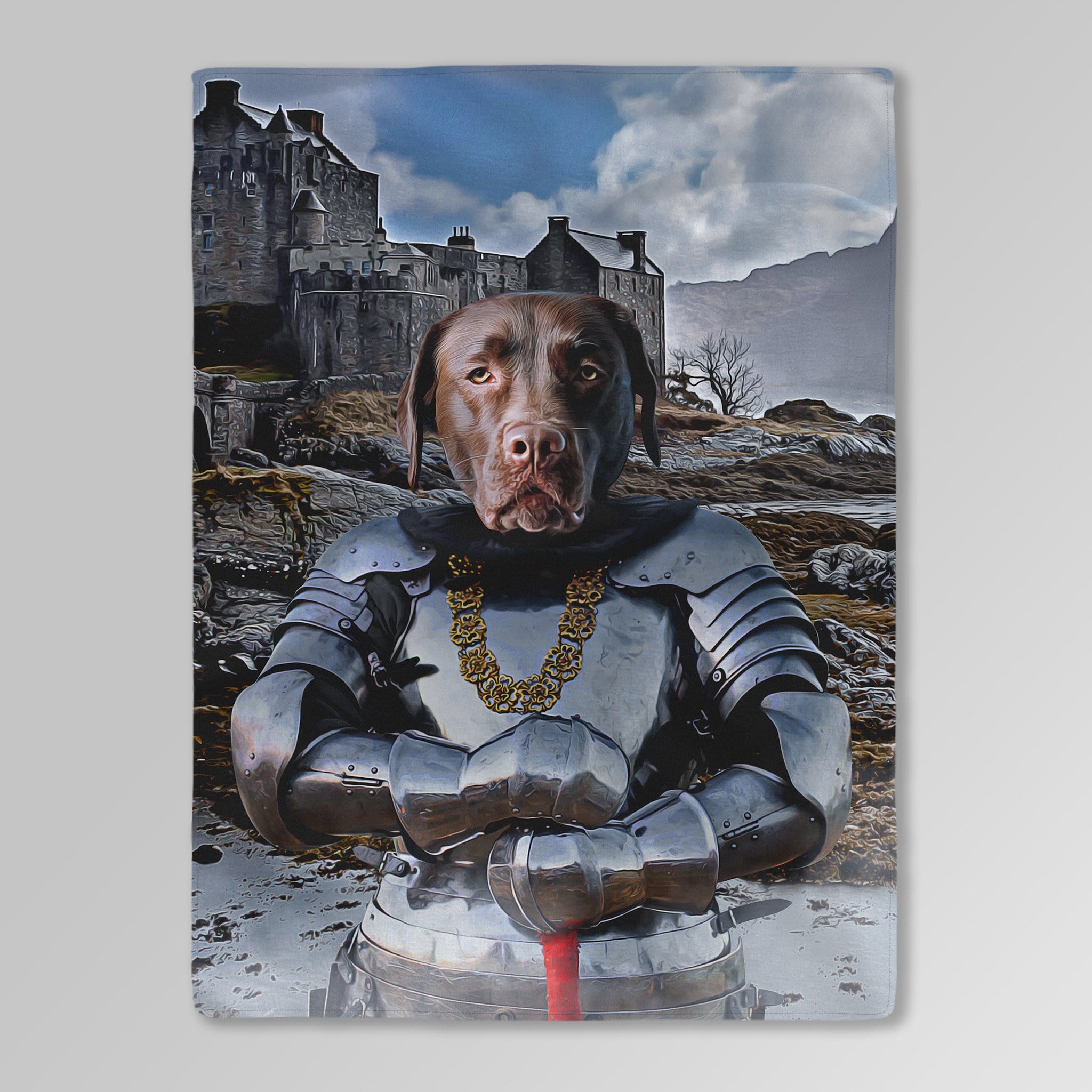 &#39;The Knight&#39; Personalized Pet Blanket