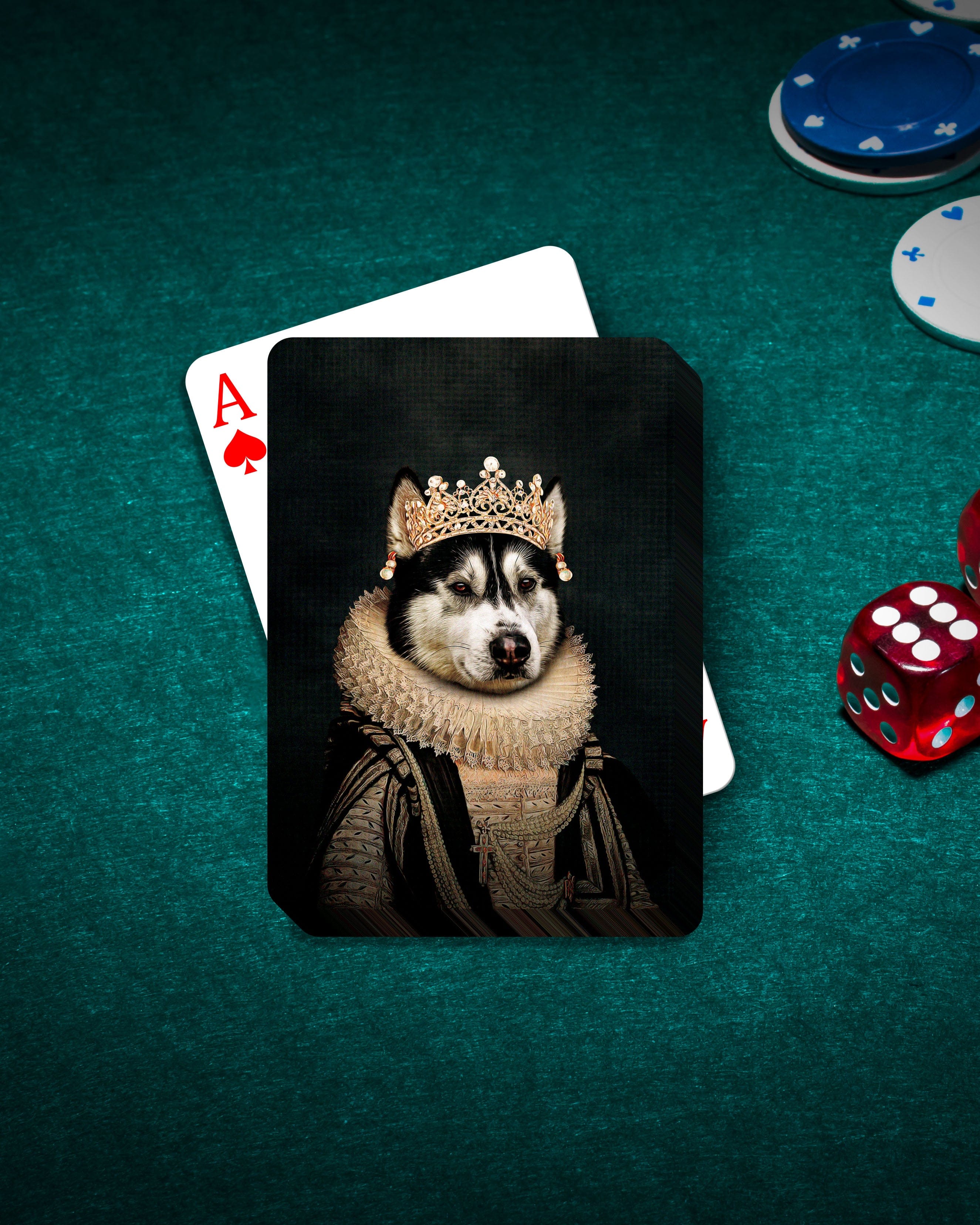 &#39;The Lady of Pearls&#39; Personalized Pet Playing Cards