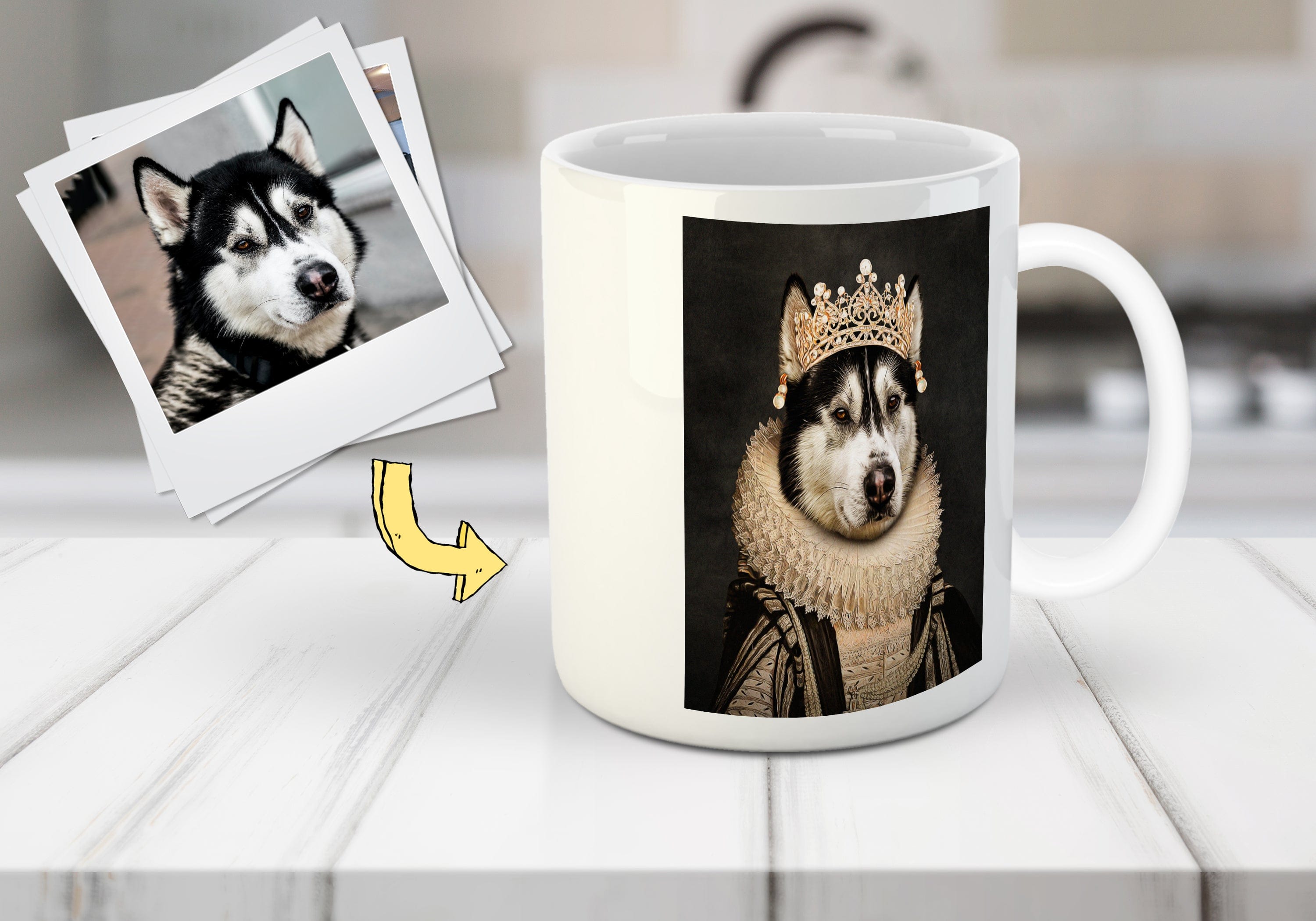 &#39;The Lady of Pearls&#39; Personalized Pet Mug